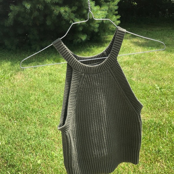 Express Tops - ❂ Forest Green Sweater Tank